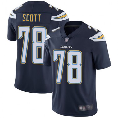 Los Angeles Chargers NFL Football Trent Scott Navy Blue Jersey Men Limited 78 Home Vapor Untouchable